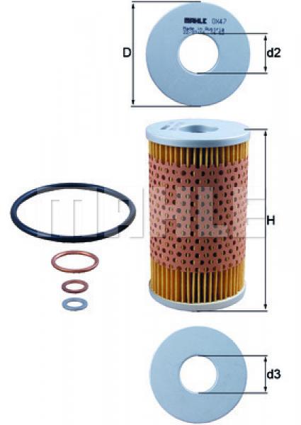 MAHLE OX47D Ölfilter MERCEDES-BENZ 1950-90er Jahre